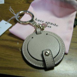 kate spade new york Circle Mirror Leather Key Fob